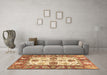 Machine Washable Abstract Brown Modern Rug in a Living Room,, wshabs2977brn