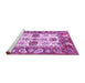 Sideview of Machine Washable Abstract Purple Modern Area Rugs, wshabs2977pur