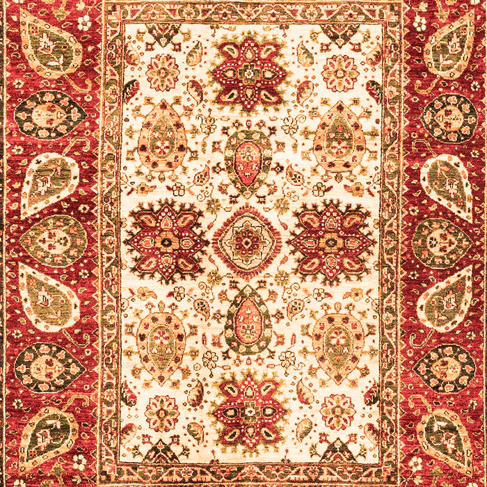 Machine Washable Abstract Orange Modern Area Rugs, wshabs2977org