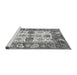 Sideview of Machine Washable Abstract Gray Modern Rug, wshabs2977gry