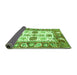 Sideview of Abstract Green Modern Rug, abs2977grn