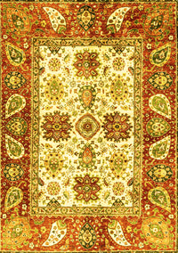 Abstract Yellow Modern Rug, abs2977yw