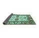 Sideview of Abstract Turquoise Modern Rug, abs2977turq