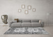 Machine Washable Abstract Gray Modern Rug in a Living Room,, wshabs2977gry