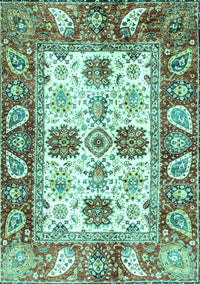 Abstract Turquoise Modern Rug, abs2977turq