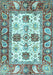 Machine Washable Abstract Light Blue Modern Rug, wshabs2977lblu