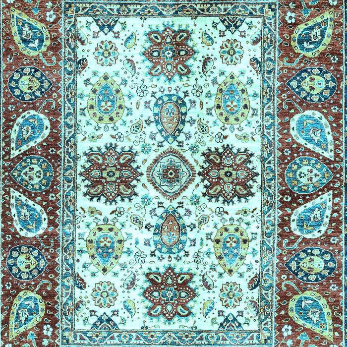 Abstract Light Blue Modern Rug, abs2977lblu