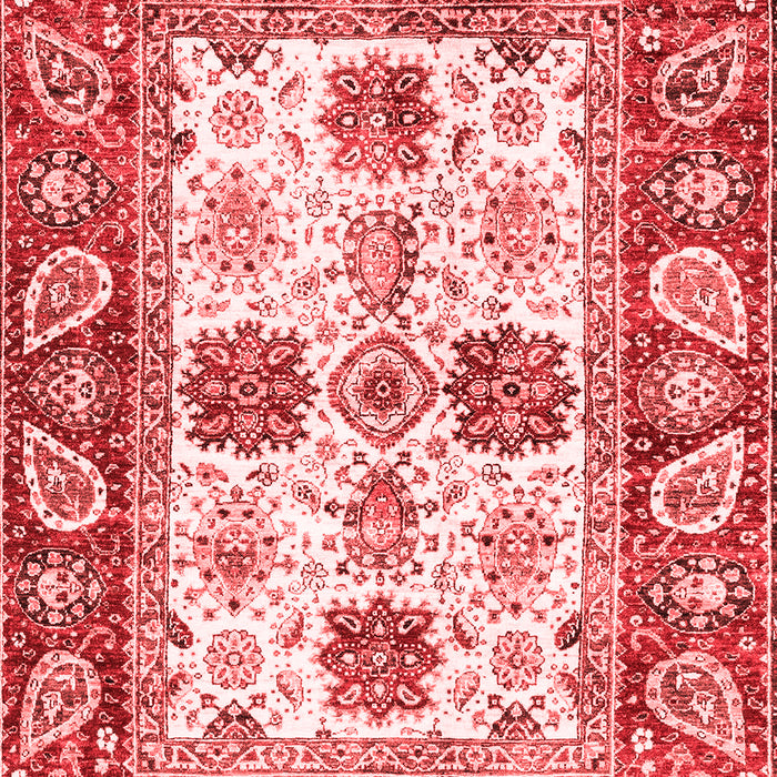 Machine Washable Abstract Red Modern Rug, wshabs2977red