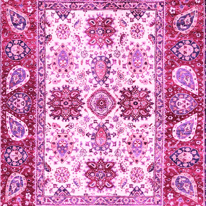 Machine Washable Abstract Pink Modern Rug, wshabs2977pnk