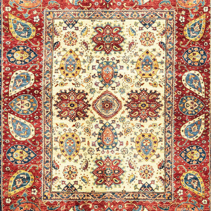 Machine Washable Abstract Brown Gold Rug, wshabs2977