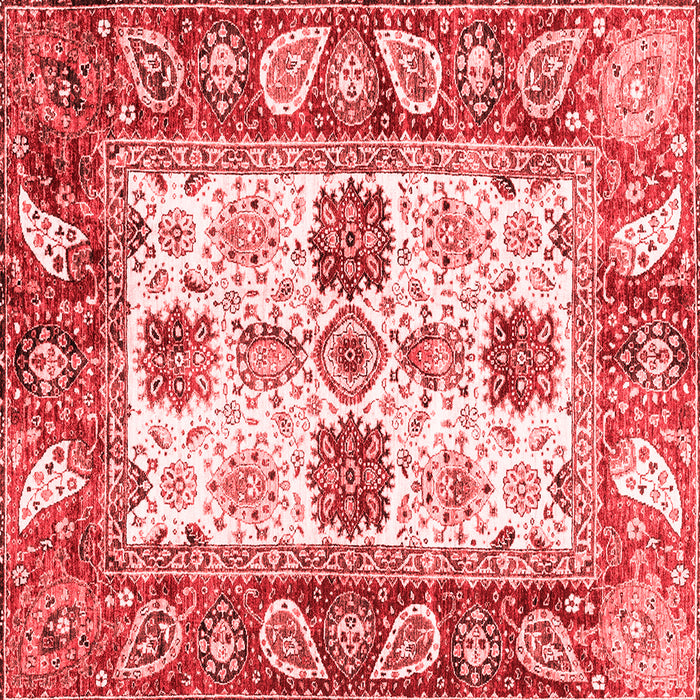 Machine Washable Abstract Red Modern Rug, wshabs2977red