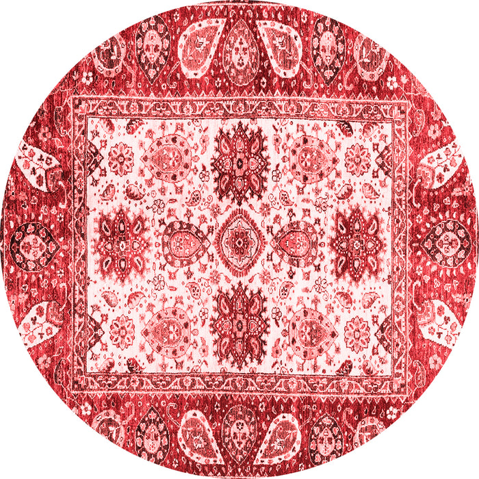 Machine Washable Abstract Red Modern Rug, wshabs2977red