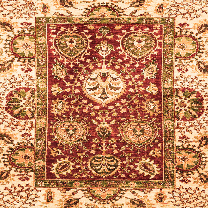 Square Machine Washable Abstract Orange Modern Area Rugs, wshabs2978org