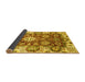 Sideview of Abstract Yellow Modern Rug, abs2978yw