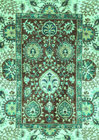 Abstract Turquoise Modern Rug, abs2978turq