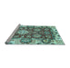 Sideview of Machine Washable Abstract Light Blue Modern Rug, wshabs2978lblu