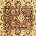 Square Abstract Brown Modern Rug, abs2978brn