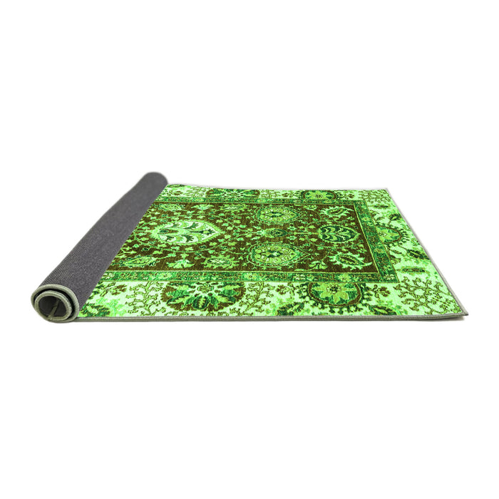 Sideview of Abstract Green Modern Rug, abs2978grn