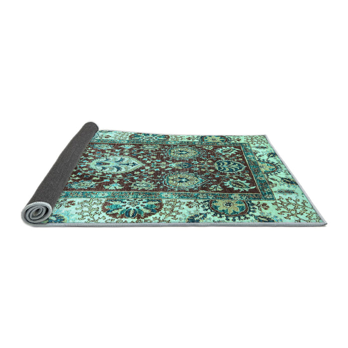 Sideview of Abstract Light Blue Modern Rug, abs2978lblu