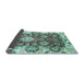 Sideview of Abstract Light Blue Modern Rug, abs2978lblu