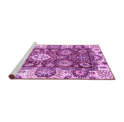 Sideview of Machine Washable Abstract Purple Modern Area Rugs, wshabs2978pur