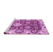 Sideview of Machine Washable Abstract Purple Modern Area Rugs, wshabs2978pur