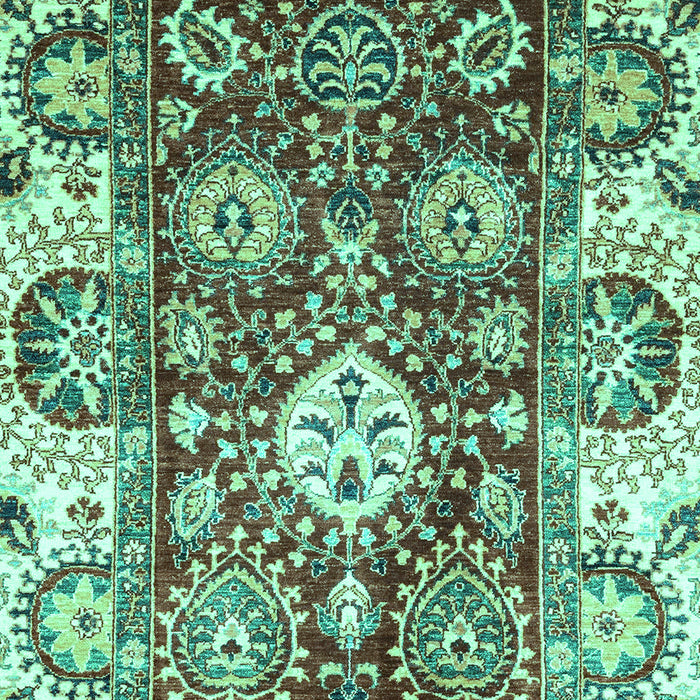 Machine Washable Abstract Turquoise Modern Area Rugs, wshabs2978turq