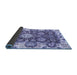 Sideview of Abstract Blue Modern Rug, abs2978blu