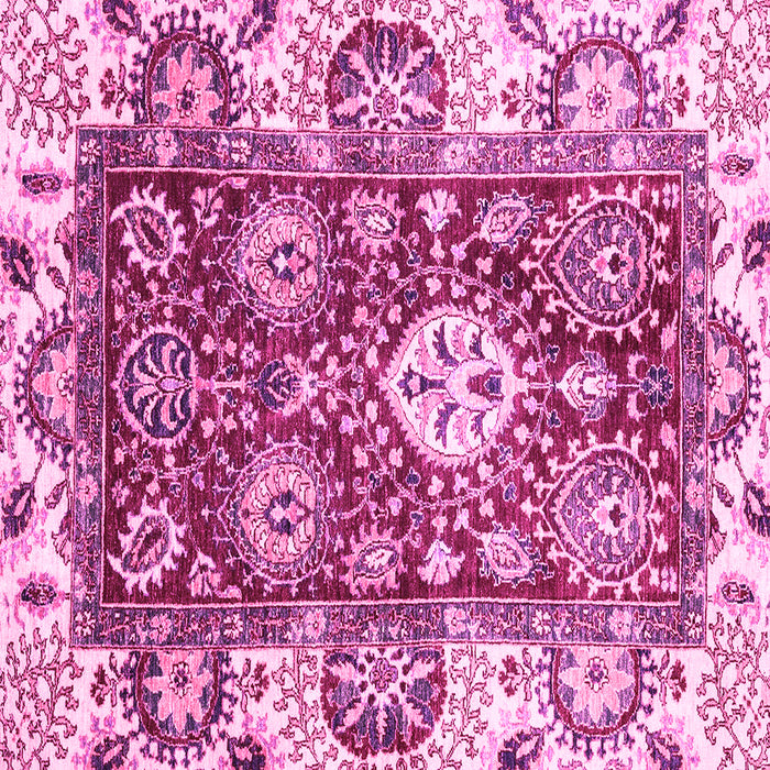 Square Abstract Pink Modern Rug, abs2978pnk