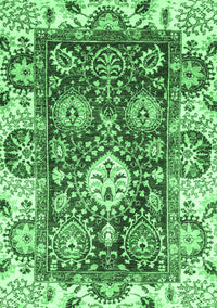 Abstract Emerald Green Modern Rug, abs2978emgrn