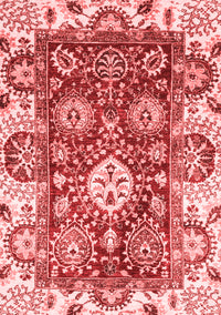 Abstract Red Modern Rug, abs2978red