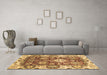 Machine Washable Abstract Brown Modern Rug in a Living Room,, wshabs2978brn