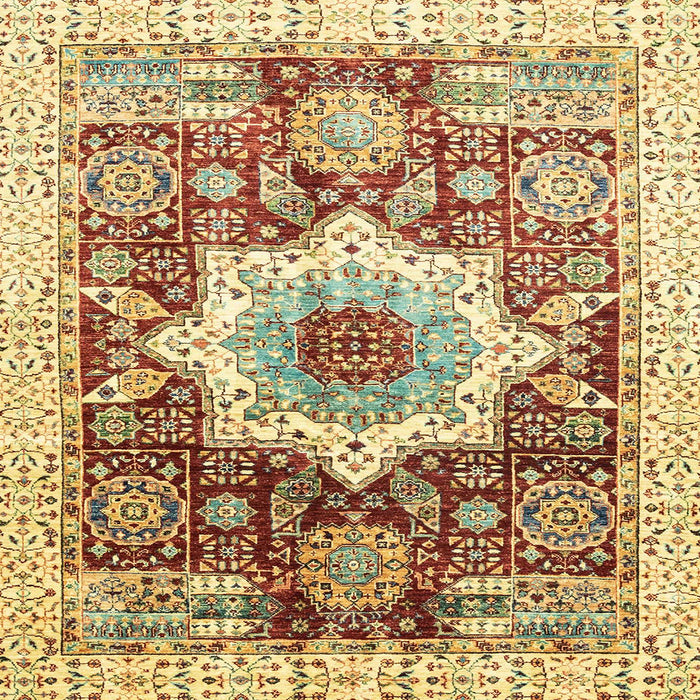 Square Machine Washable Abstract Red Rug, wshabs2979