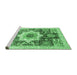 Sideview of Machine Washable Abstract Emerald Green Modern Area Rugs, wshabs2979emgrn