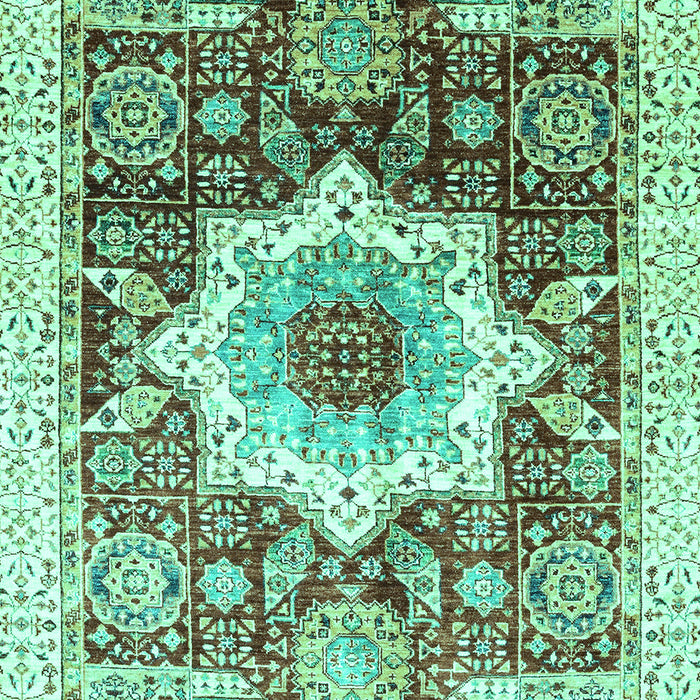 Machine Washable Abstract Turquoise Modern Area Rugs, wshabs2979turq