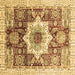 Square Abstract Brown Modern Rug, abs2979brn