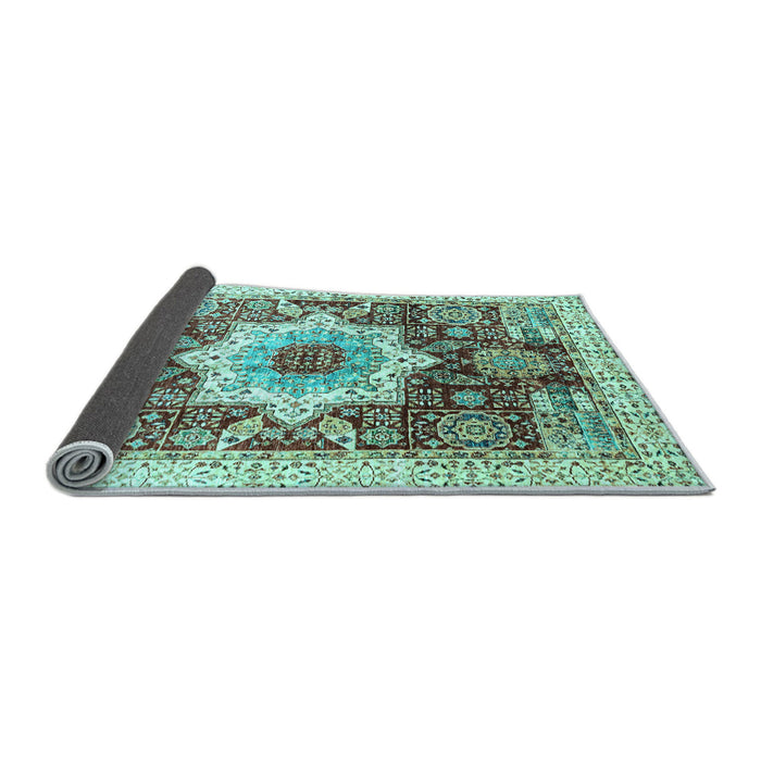 Sideview of Abstract Light Blue Modern Rug, abs2979lblu