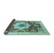 Sideview of Abstract Light Blue Modern Rug, abs2979lblu