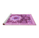 Sideview of Machine Washable Abstract Purple Modern Area Rugs, wshabs2979pur