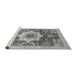 Sideview of Machine Washable Abstract Gray Modern Rug, wshabs2979gry