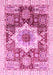 Machine Washable Abstract Pink Modern Rug, wshabs2979pnk