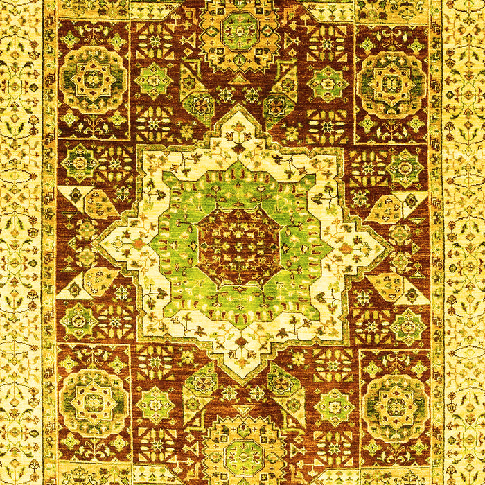 Machine Washable Abstract Yellow Modern Rug, wshabs2979yw