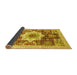 Sideview of Abstract Yellow Modern Rug, abs2979yw