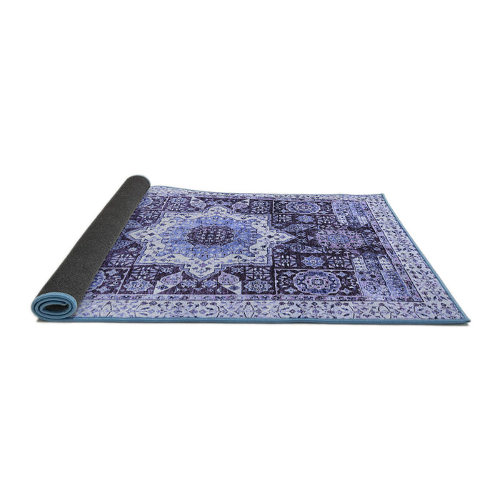 Sideview of Abstract Blue Modern Rug, abs2979blu
