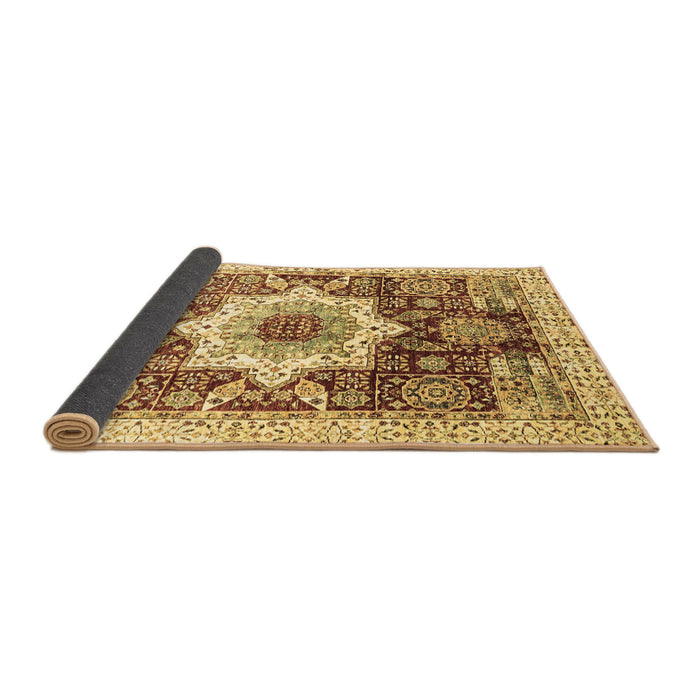 Sideview of Abstract Brown Modern Rug, abs2979brn