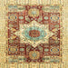 Square Abstract Red Modern Rug, abs2979