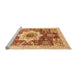 Sideview of Machine Washable Abstract Orange Modern Area Rugs, wshabs2979org