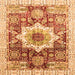 Square Abstract Orange Modern Rug, abs2979org