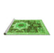 Sideview of Machine Washable Abstract Green Modern Area Rugs, wshabs2979grn