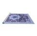 Sideview of Machine Washable Abstract Blue Modern Rug, wshabs2979blu